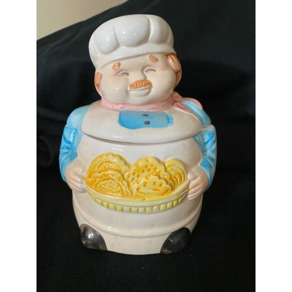 Vintage Porcelain Grandma Grandpa Baker Containers Jars with Lids - Picture 10 of 10